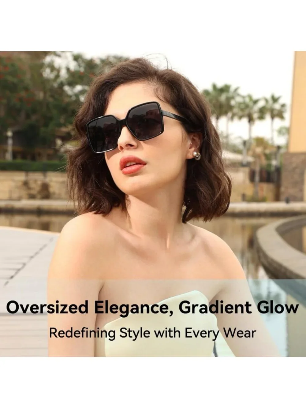 Trendy Oversized Square Sunglasses for Women | Large Wide Fashion Shades